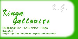 kinga gallovits business card